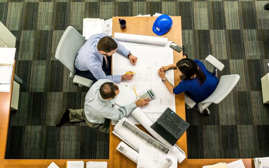 Engineering team on site